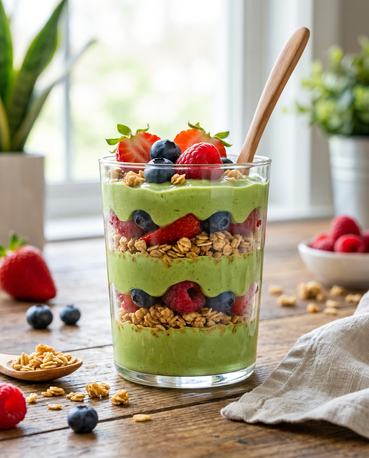 Matcha-Joghurt-Parfait (Kaltschale)