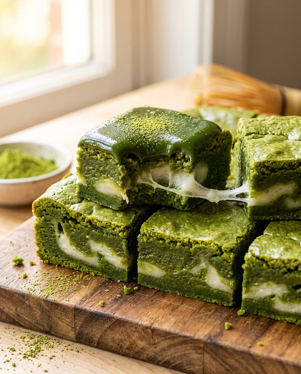 Matcha-Mochi-Brownies (Brochi)