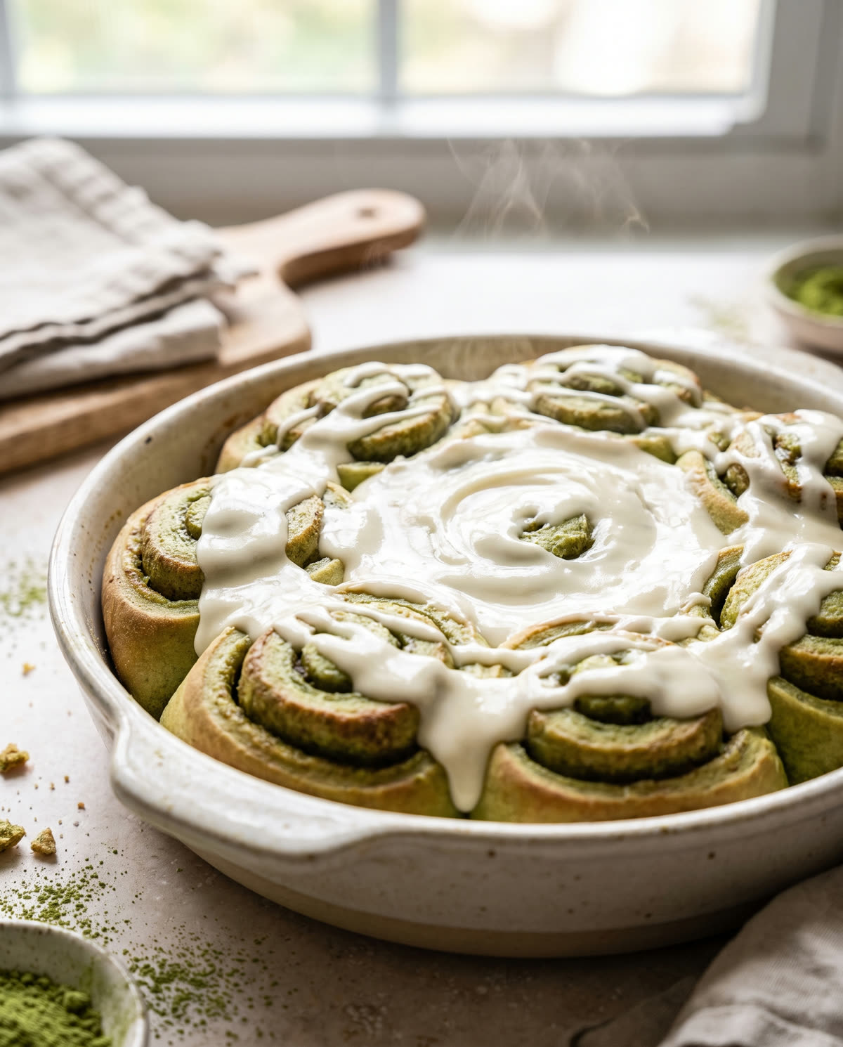 Matcha-Zimtschnecken