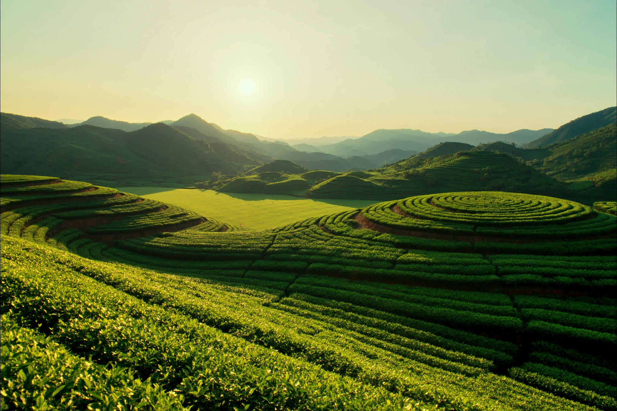Teefeld in China
